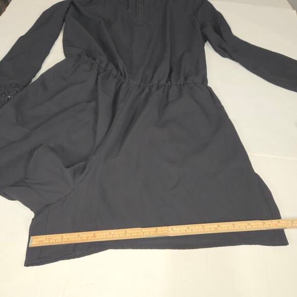 Decree Women XL Romper Shorts Black Pockets Flowy Casual Goth Witchy Whimsigoth - Picture 12 of 16